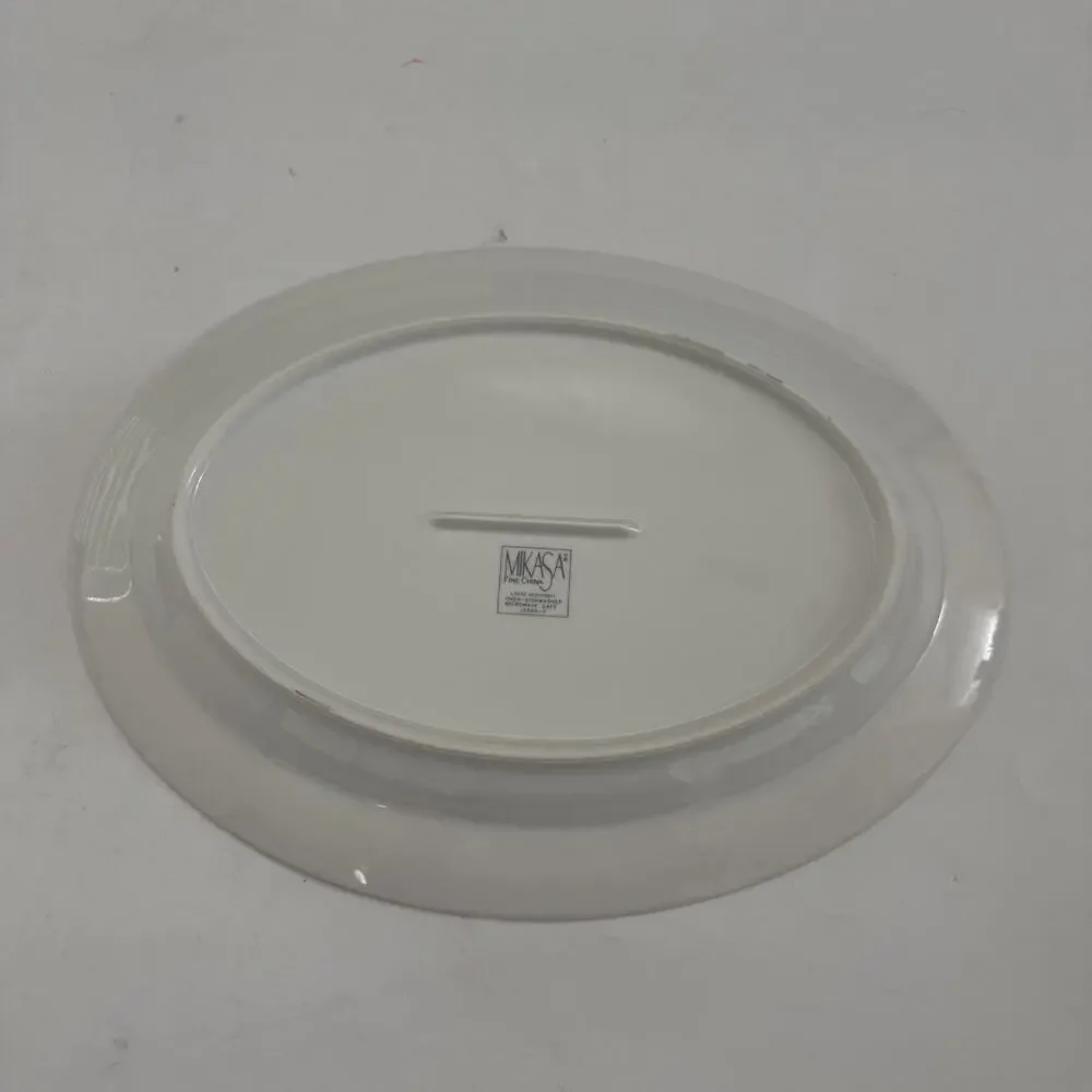 Vintage Mikasa Midnight L5542 Oval Serving Platter MCM Made in Japan